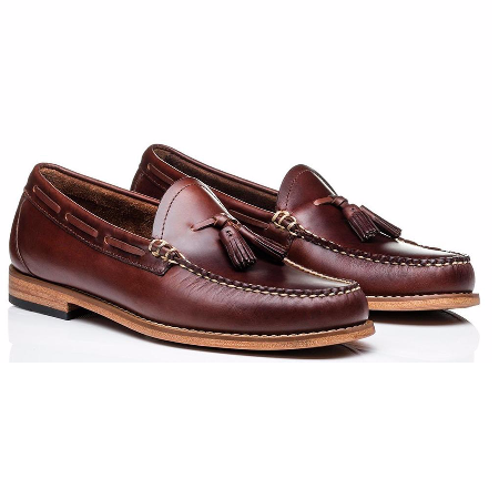 Trouva: Dark Brown Weejuns Handmade Larkin Pull Up Tassle Penny Loafers