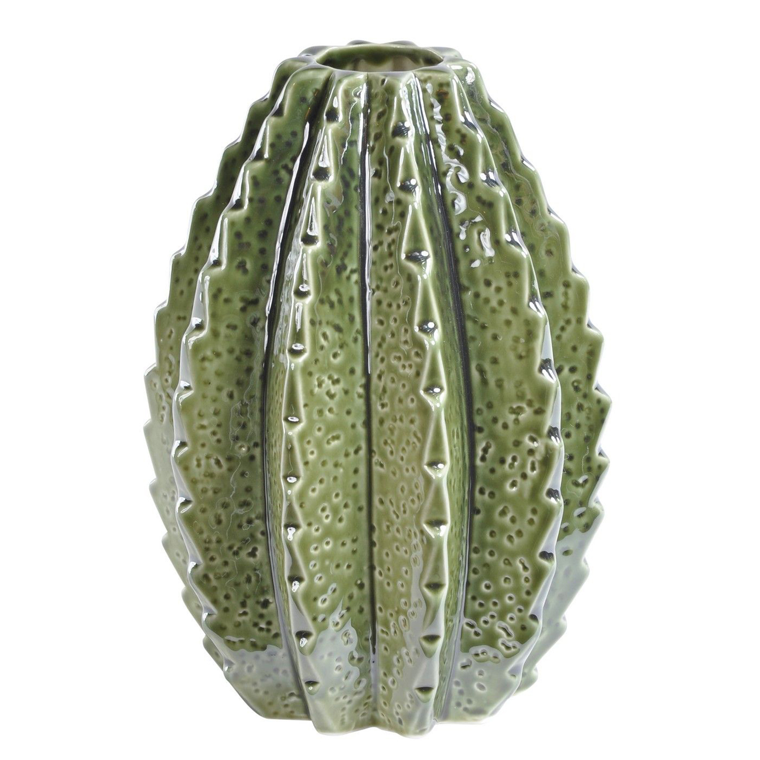 The Libra Company Small Green Ceramic Cactus Vase