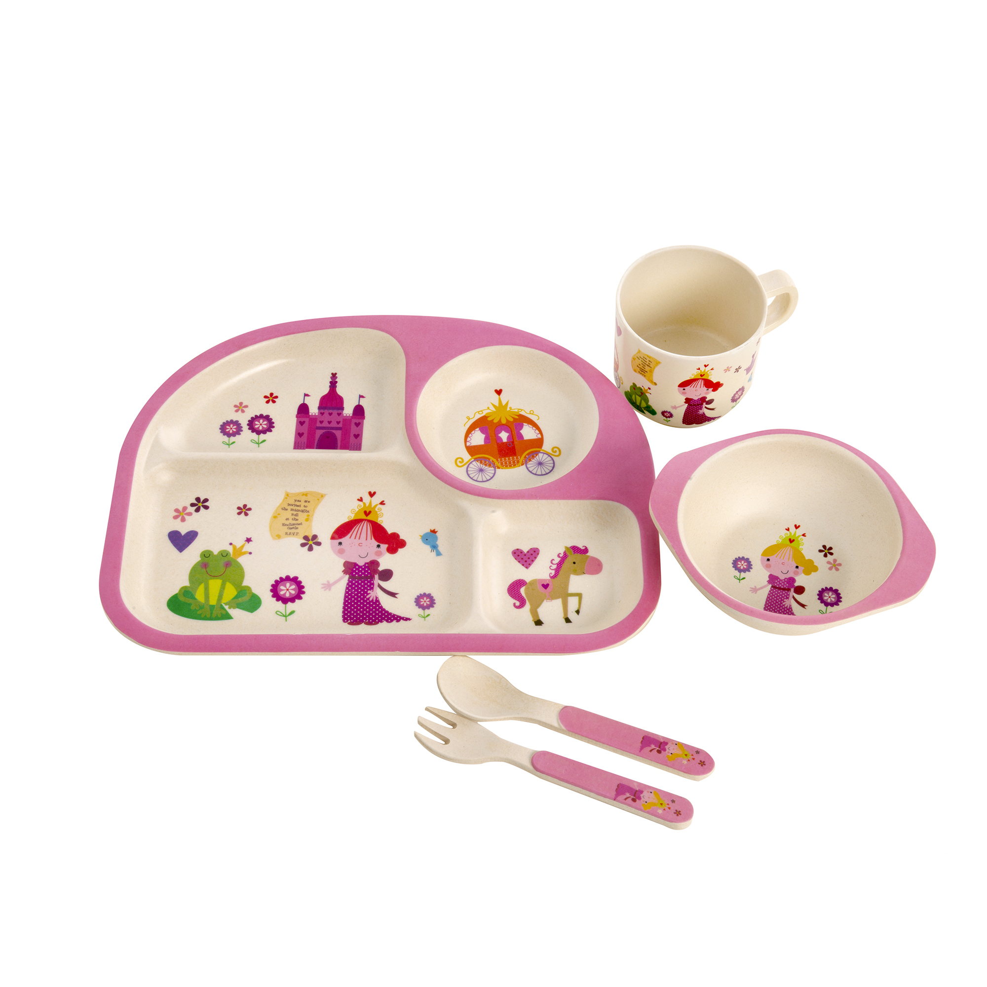 Eddingtons Ltd Princess Eco Bamboo 5 Piece Children's Dining Set