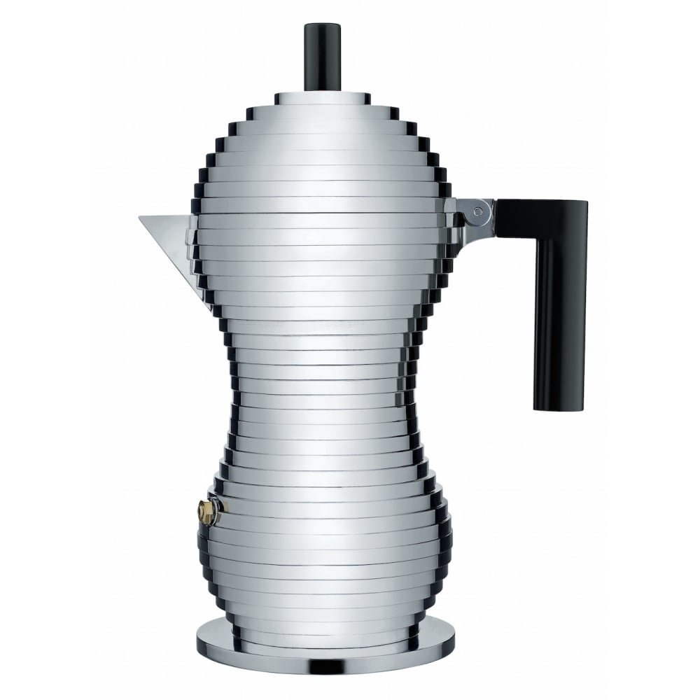 Alessi Black 6 Cup Pulcina Espresso Coffee Maker