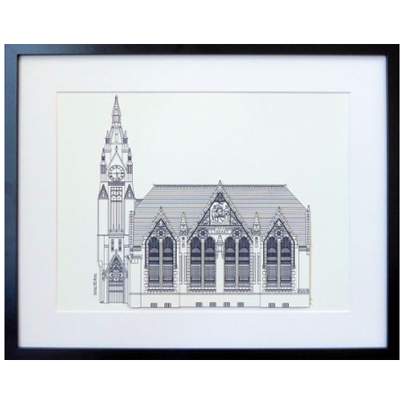 minima-a3-spring-hill-library-birmingham-3d-illustration-framed