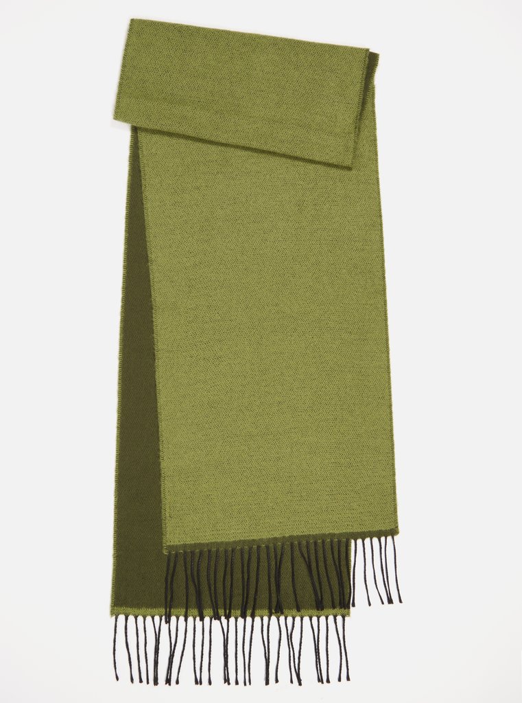 Universal Works Green and Olive Double Sided Scarf