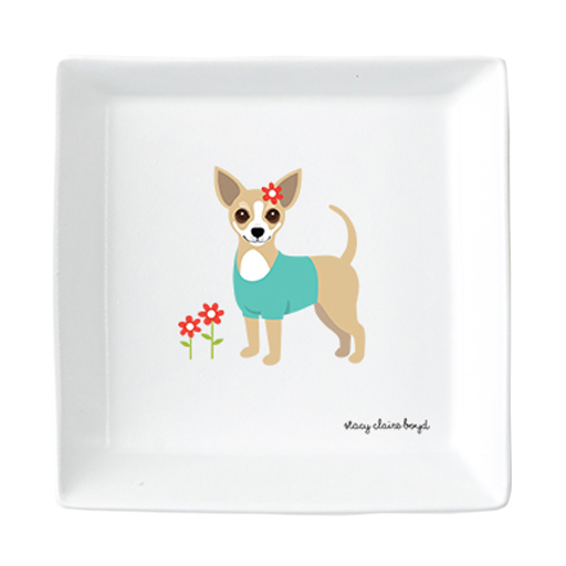 Chihuahua Ceramic Trinket Tray