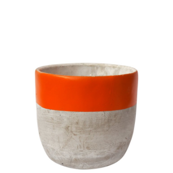 Hi Cacti Medium Concrete Plant Pot- Orange