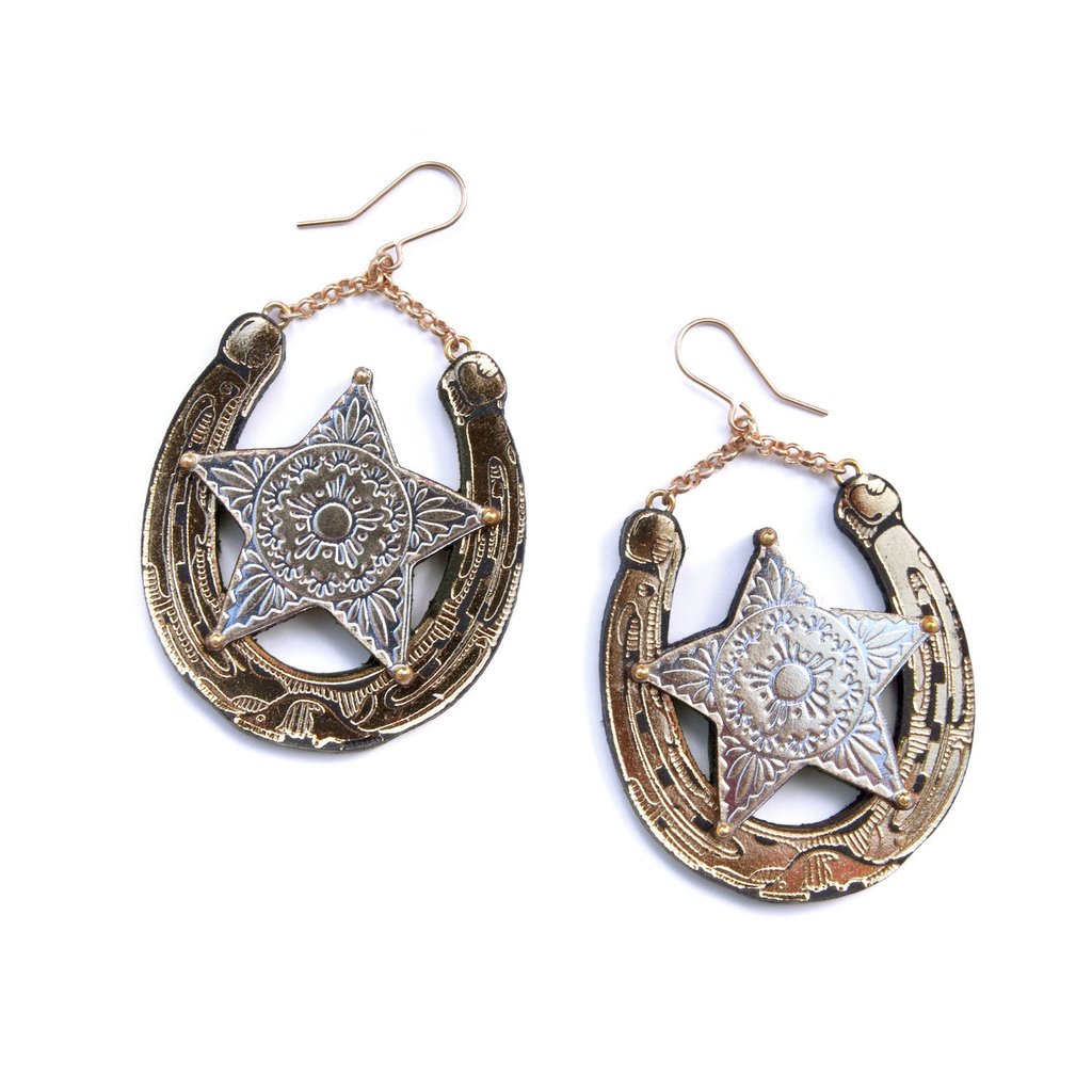 Rosita Bonita  Sheriff Shield Earrings