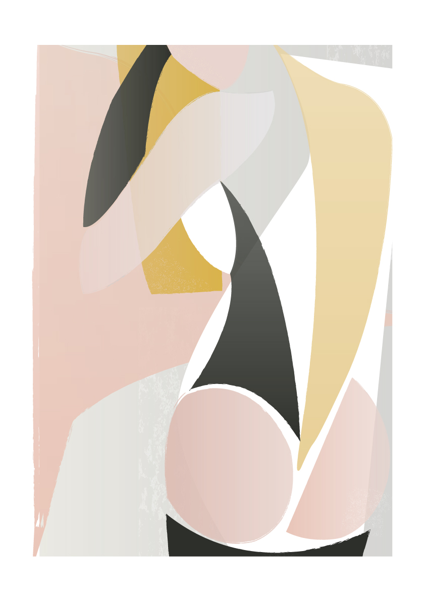 Dowse Dressing- Abstract Nude Fine Art Print