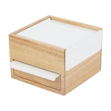 Umbra White & Natural Mini Stowit Jewellery Box