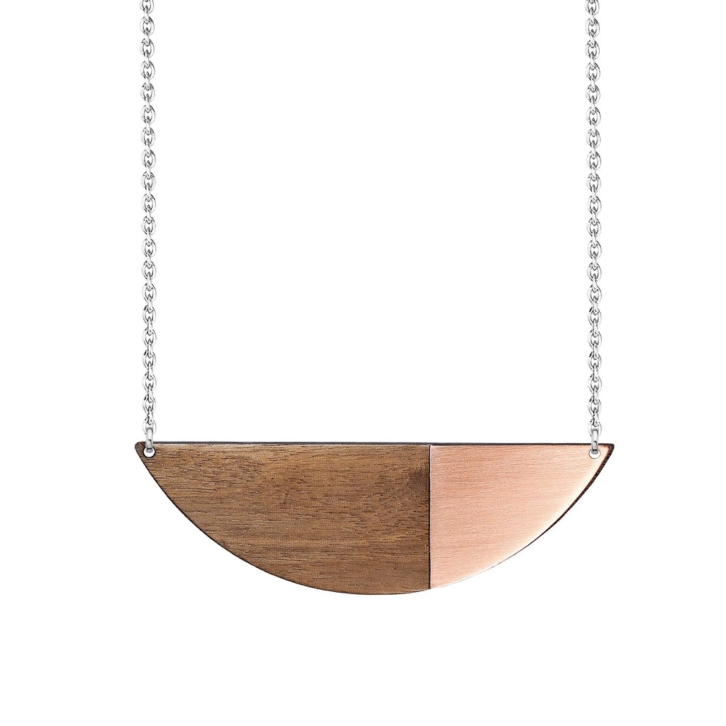 A New Form Copper & Wood The Alexandra Necklace 