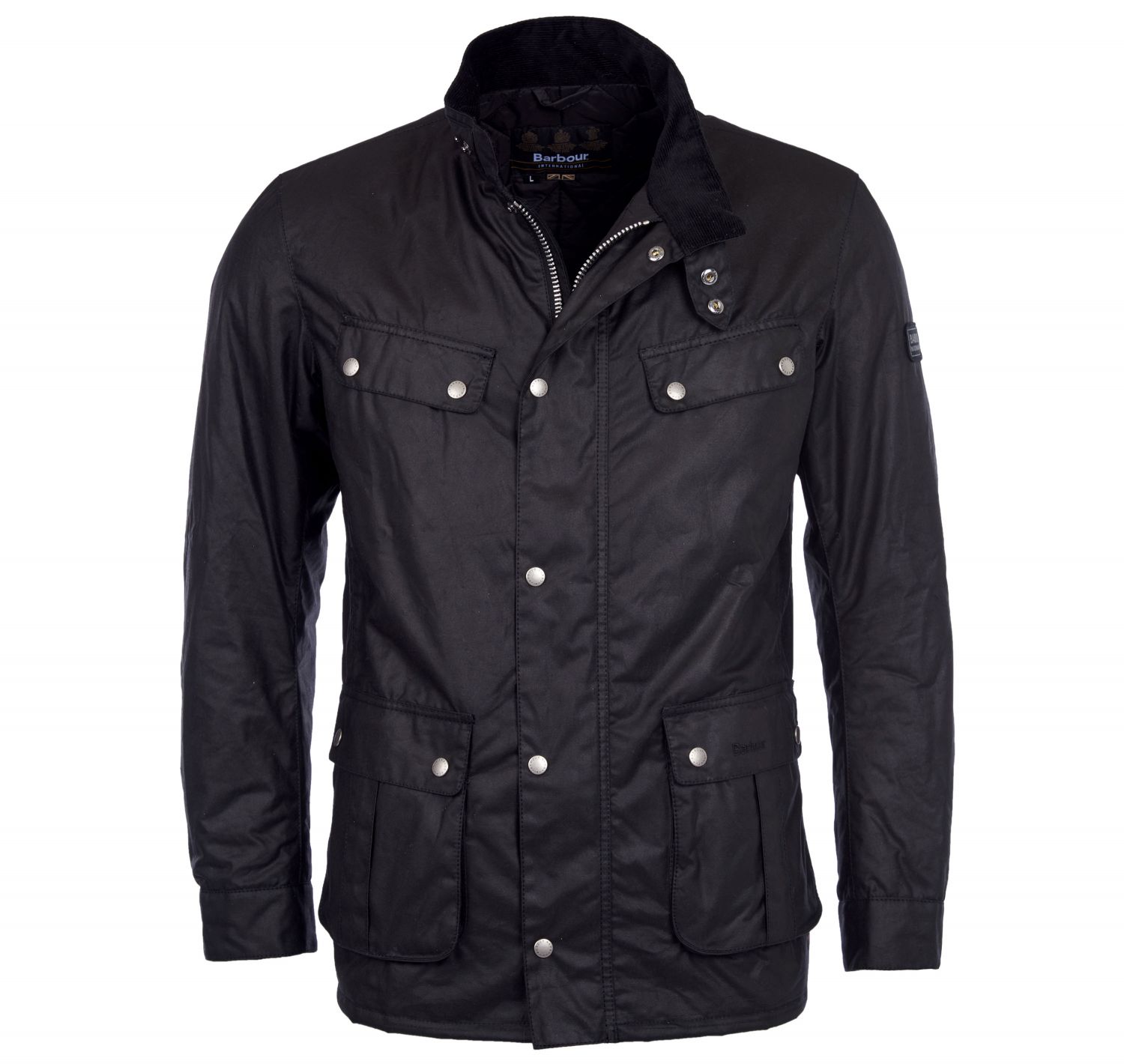 Barbour Black International Duke Waxed Jacket 