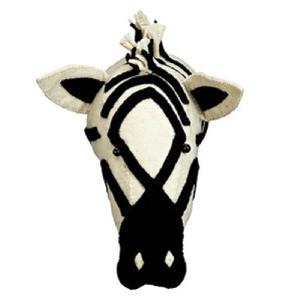 Fiona Walker England Mini Felt Zebra Head