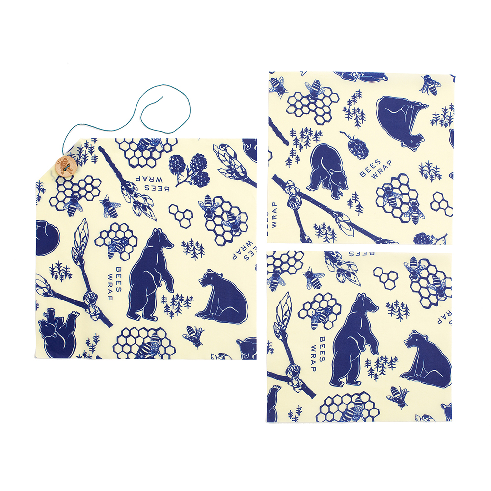 Bee's Wrap Bees And Bears Print Lunch Pack 