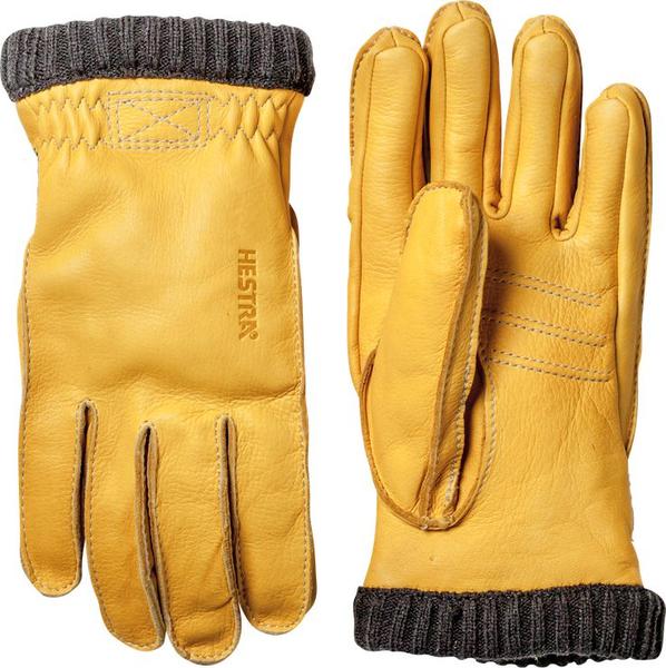 Hestra Natural Yellow Deerskin Primaloft Rib Gloves 