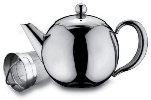 Grunwerg 1.5 Litre Cafe Ole Rondeo Stainless Steel Teapot With Infuser 