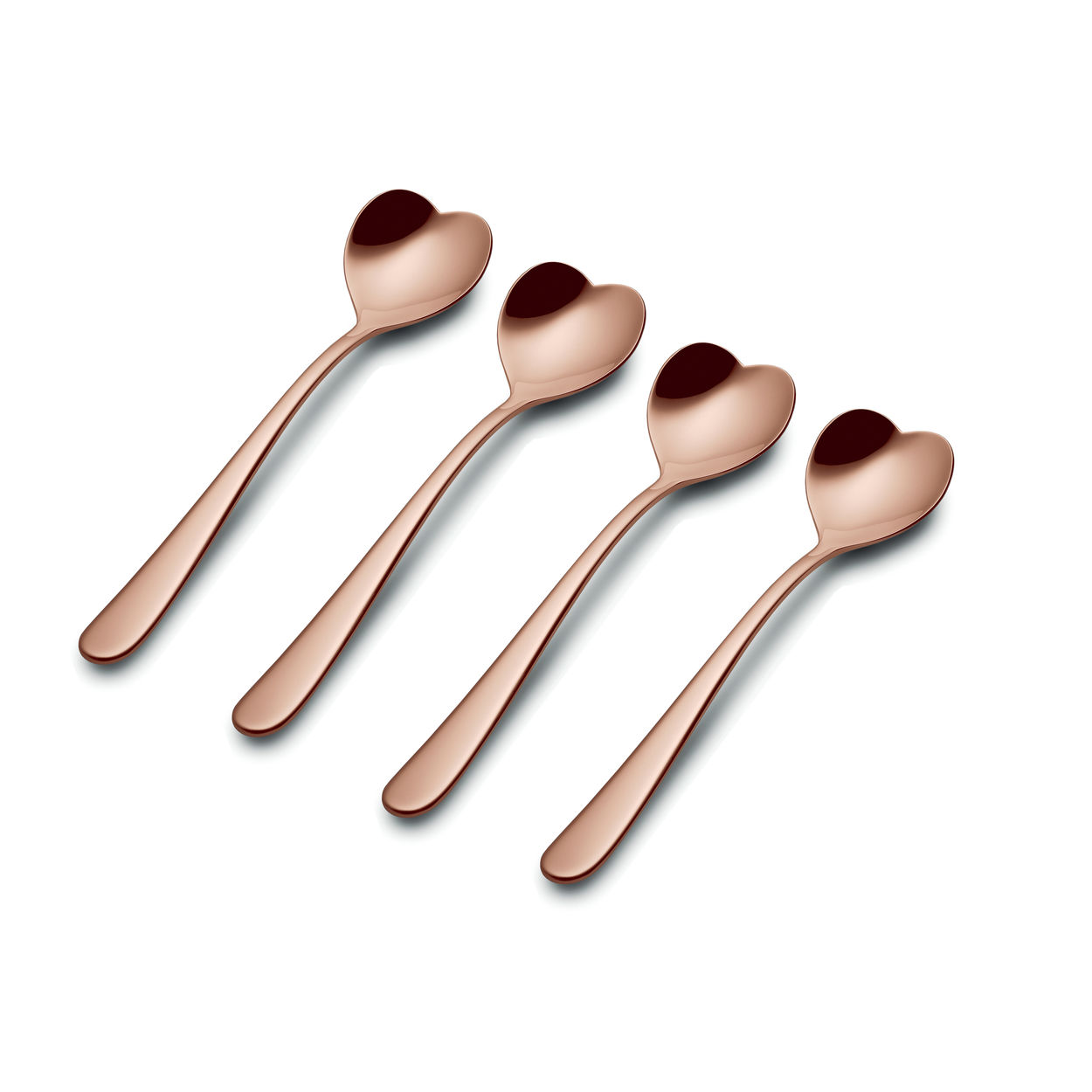 Alessi Love Teaspoons Stainless Steel Golden Pink Set of 4 