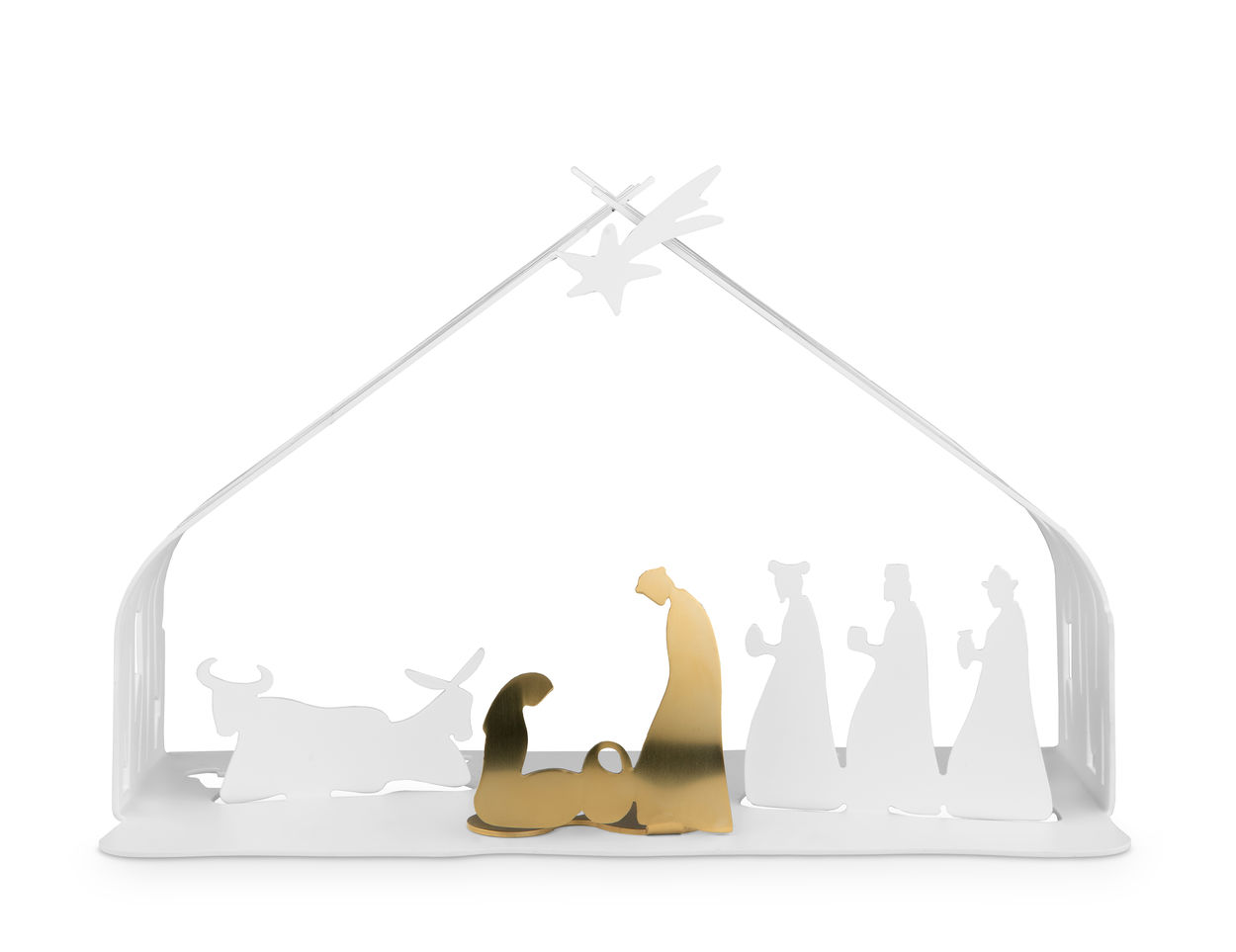 Alessi White Christmas Nativity Bark Crib