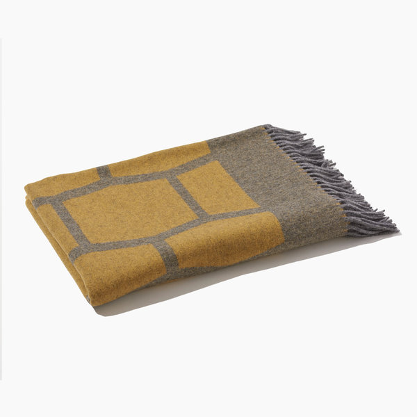 Catharina Mende Travel Blanket, Golden Tortoise Woven Merino & Yak 