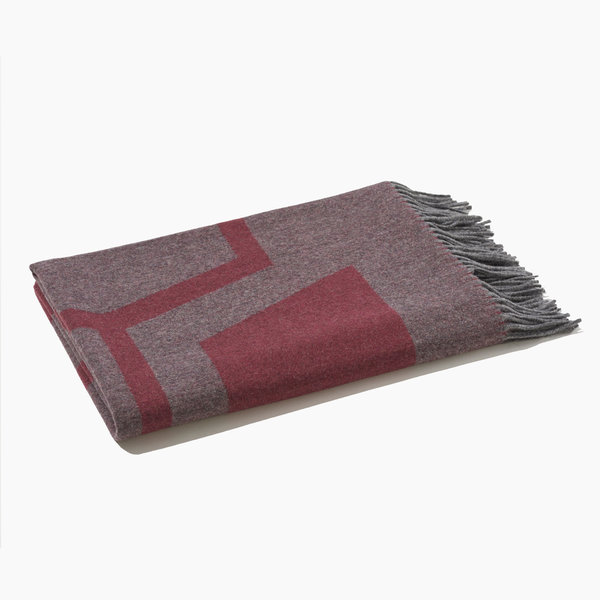 Catharina Mende Travel Blanket, Eggplant Turtle Woven Merino & Yak 