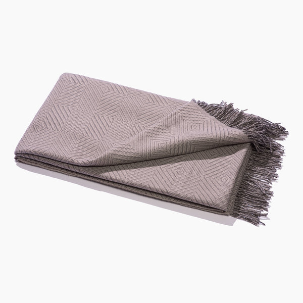 Catharina Mende Bed Blanket, Diamond Hush, Woven Extra Fine Merino