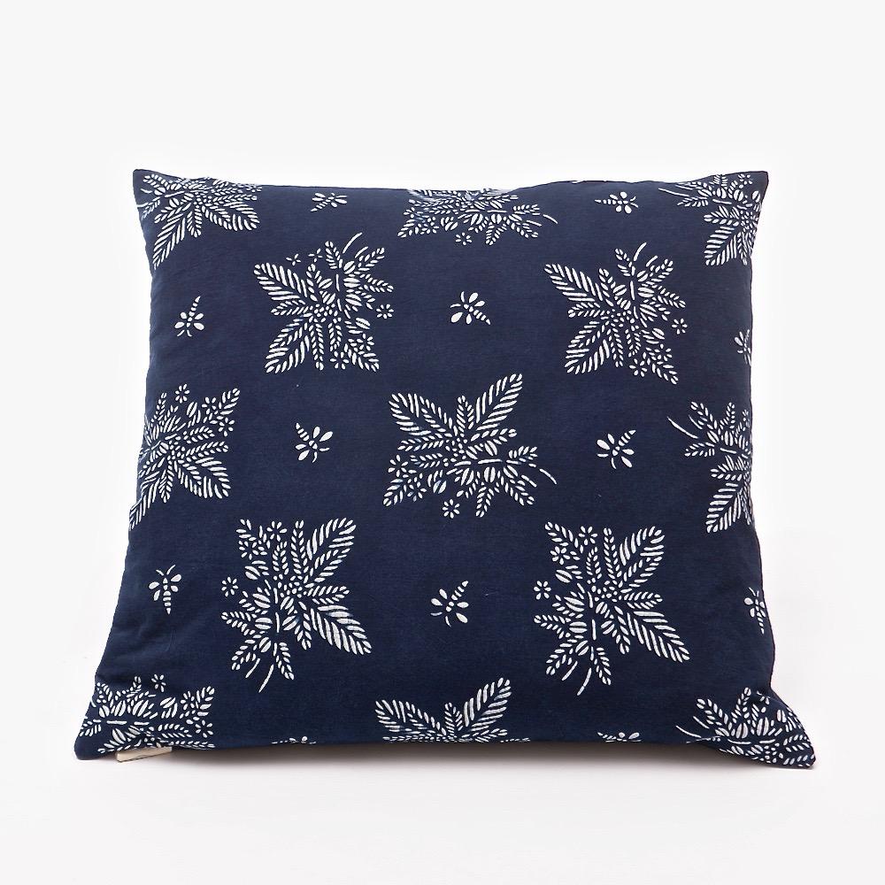 Blue Handed 50x50cm Indigo Coffee Tea Or Me Cushion