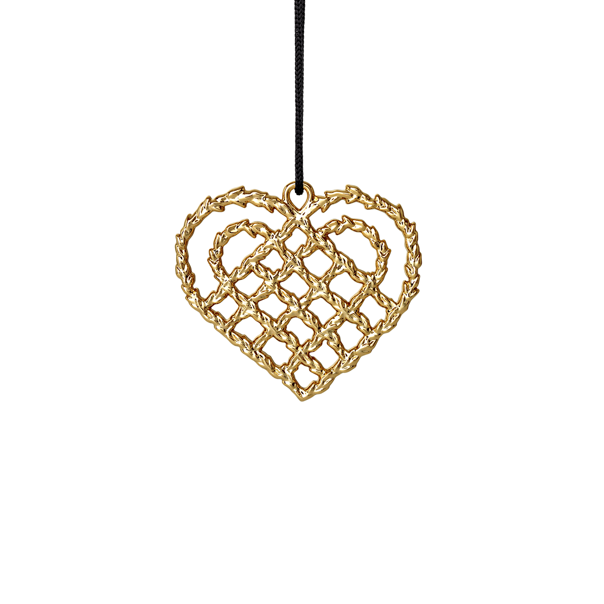 Rosendahl Small Gold Plated Karen Blixen Christmas Heart Decor