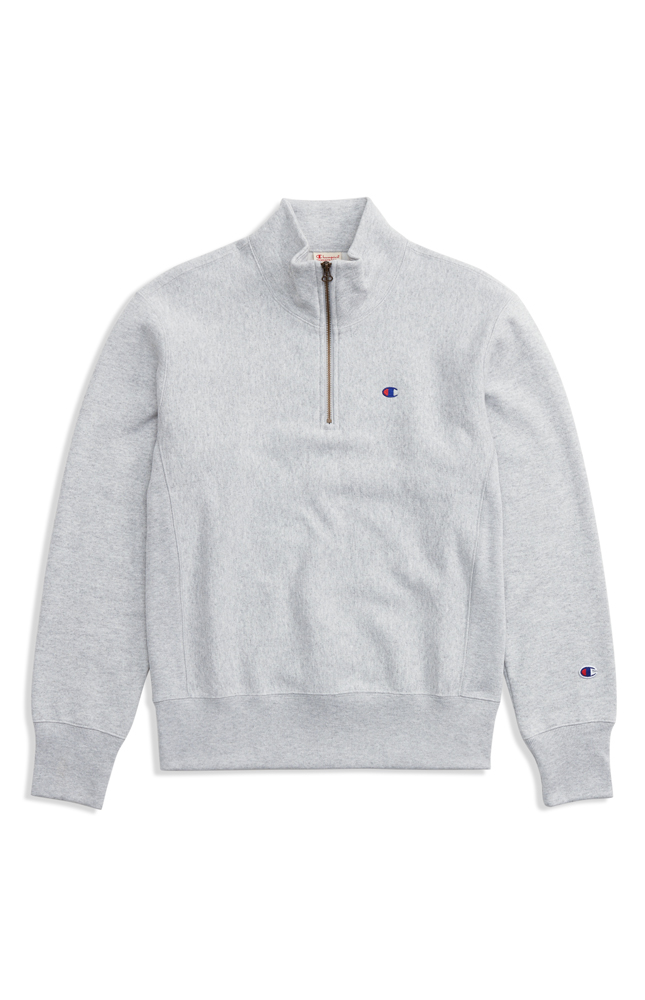 Champion Grey Marl Half Zip Sweat 