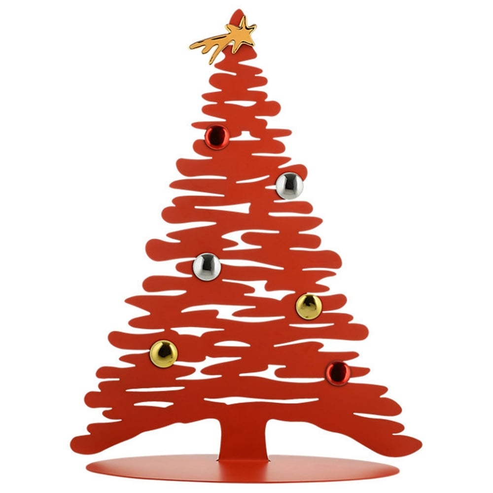 Alessi 30cm Red Steel Bark Christmas Tree