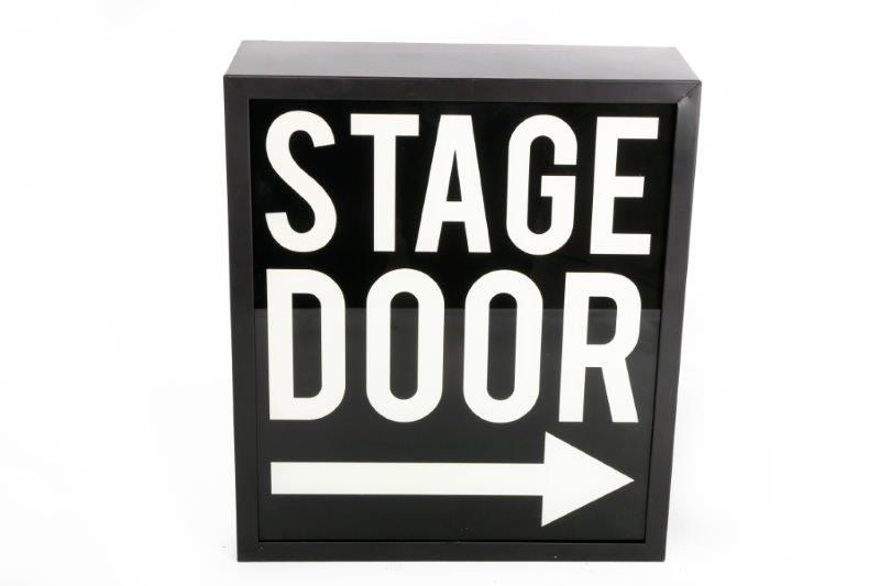 Temerity Jones Stage Door Light Box Sign