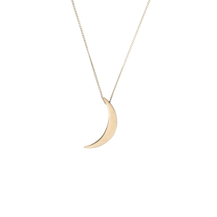 Louise Wade 9ct Solid Gold Crescent Moon Necklace