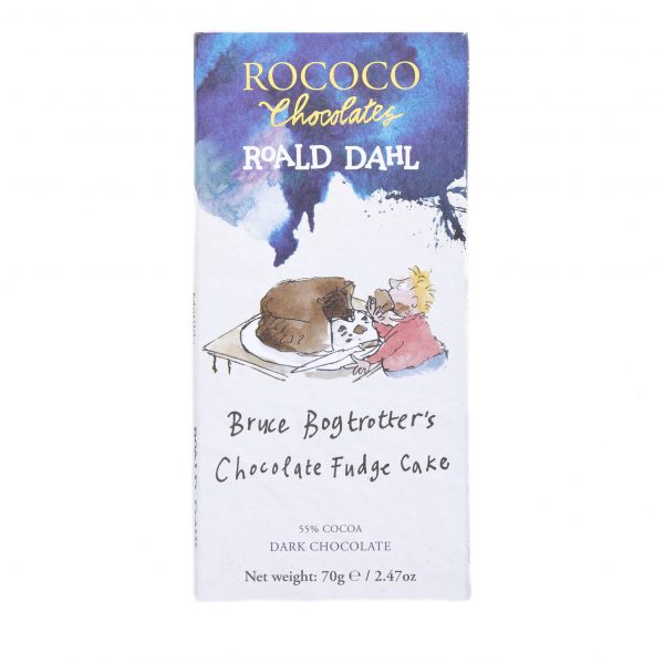 Rococo Chocolates Bruce Bogtrotters Chocolate Fudge Cake Dark Chocolate Bar