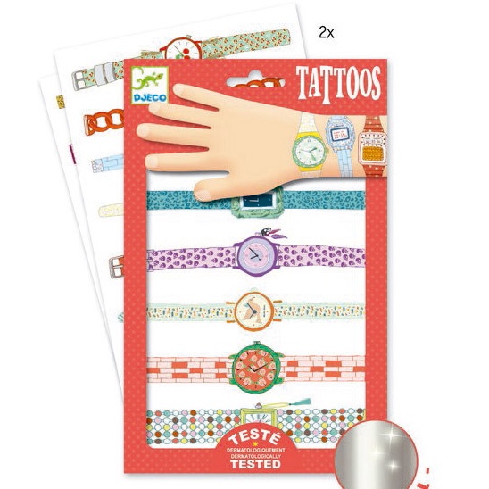 Djeco  Assorted Colours Wendys Watch Tattoos