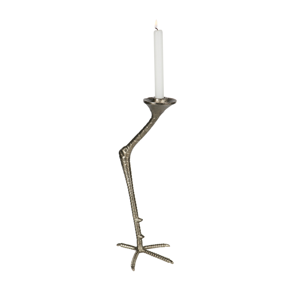 Deeekhorn Crane Candle Holder Burnished Gold