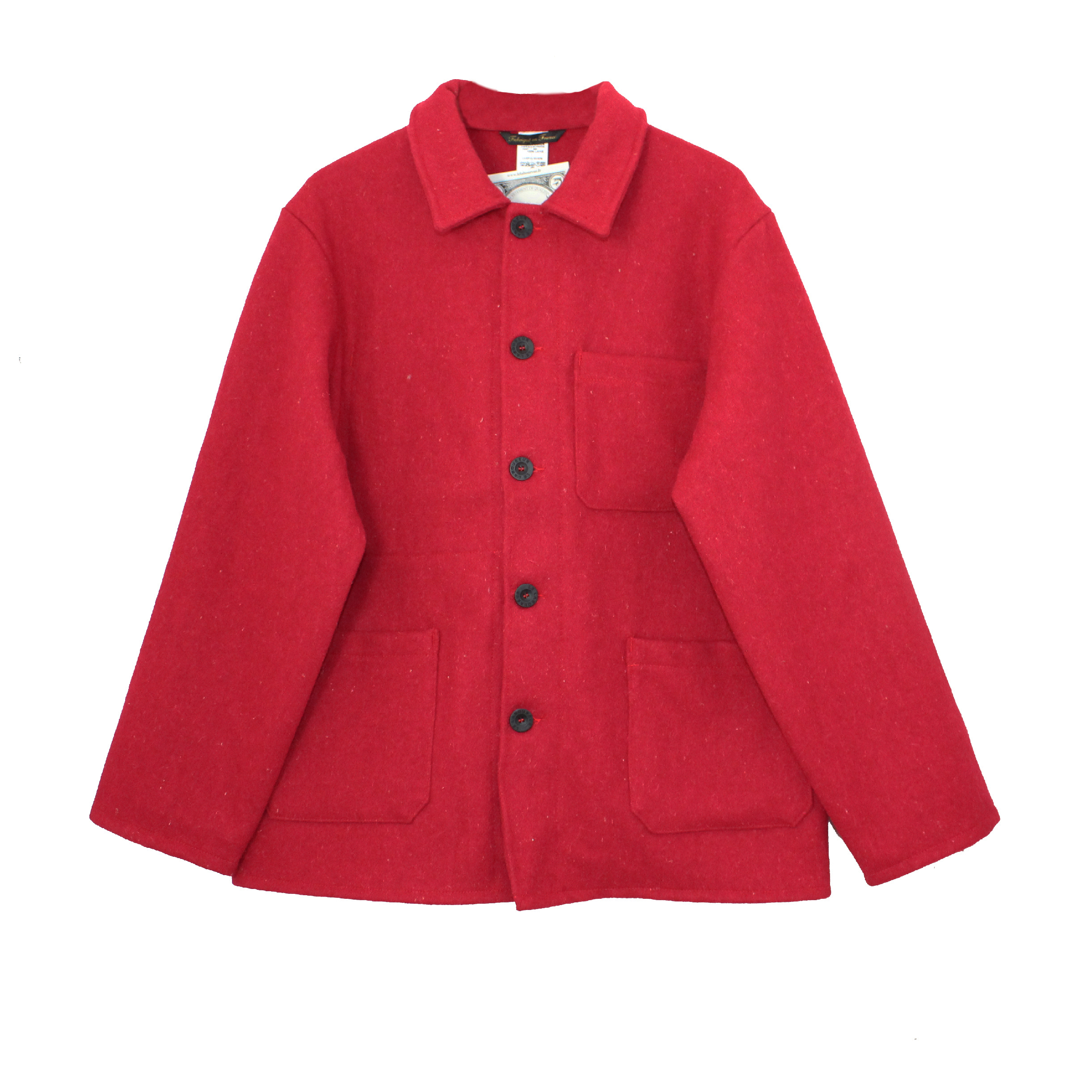 Le Laboureur Red wool unisex french workwear jacket 