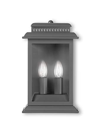 Garden Trading Grey Belvedere Twin Candle Outdoor Wall Light 