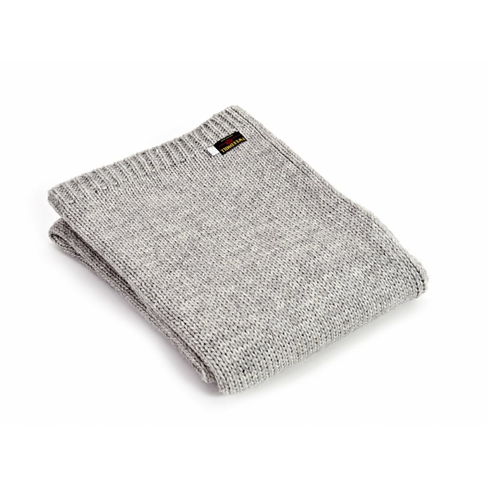 Tweedmill Grey Knitted Alpaca Mix Throw 130cm x 180cm