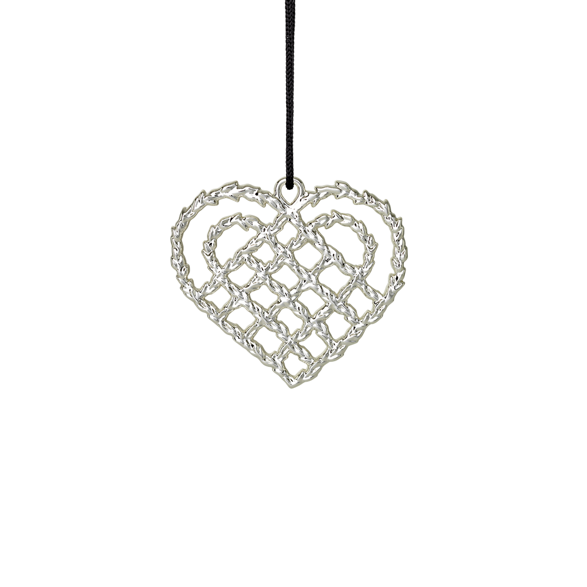 Rosendahl Karen Blixen Small Silver Plated Christmas Heart Decor