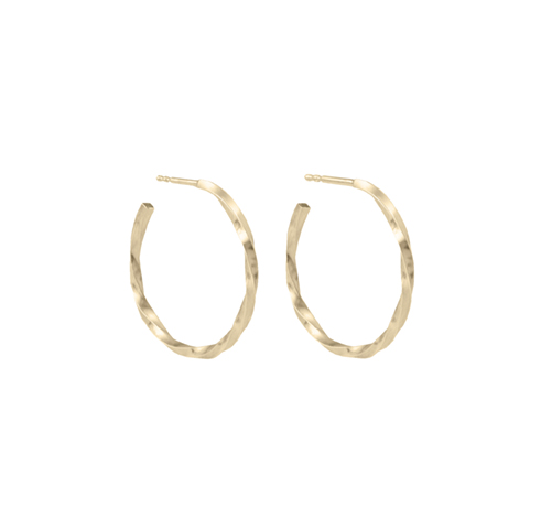 Isager by Signe Isager Gold Plated Helix Hoops