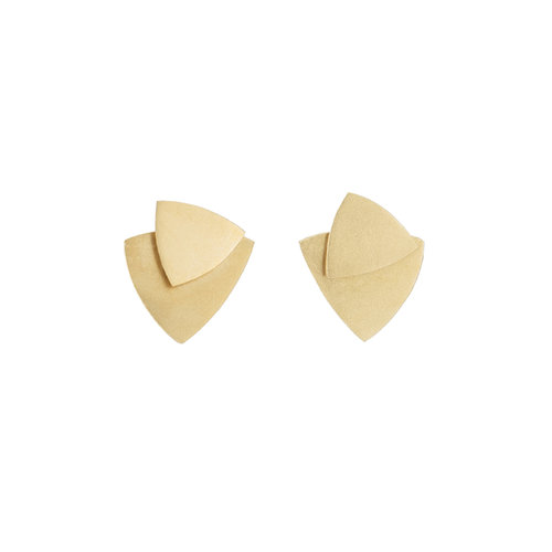 Isager by Signe Isager Gold Plated Layers Earrings