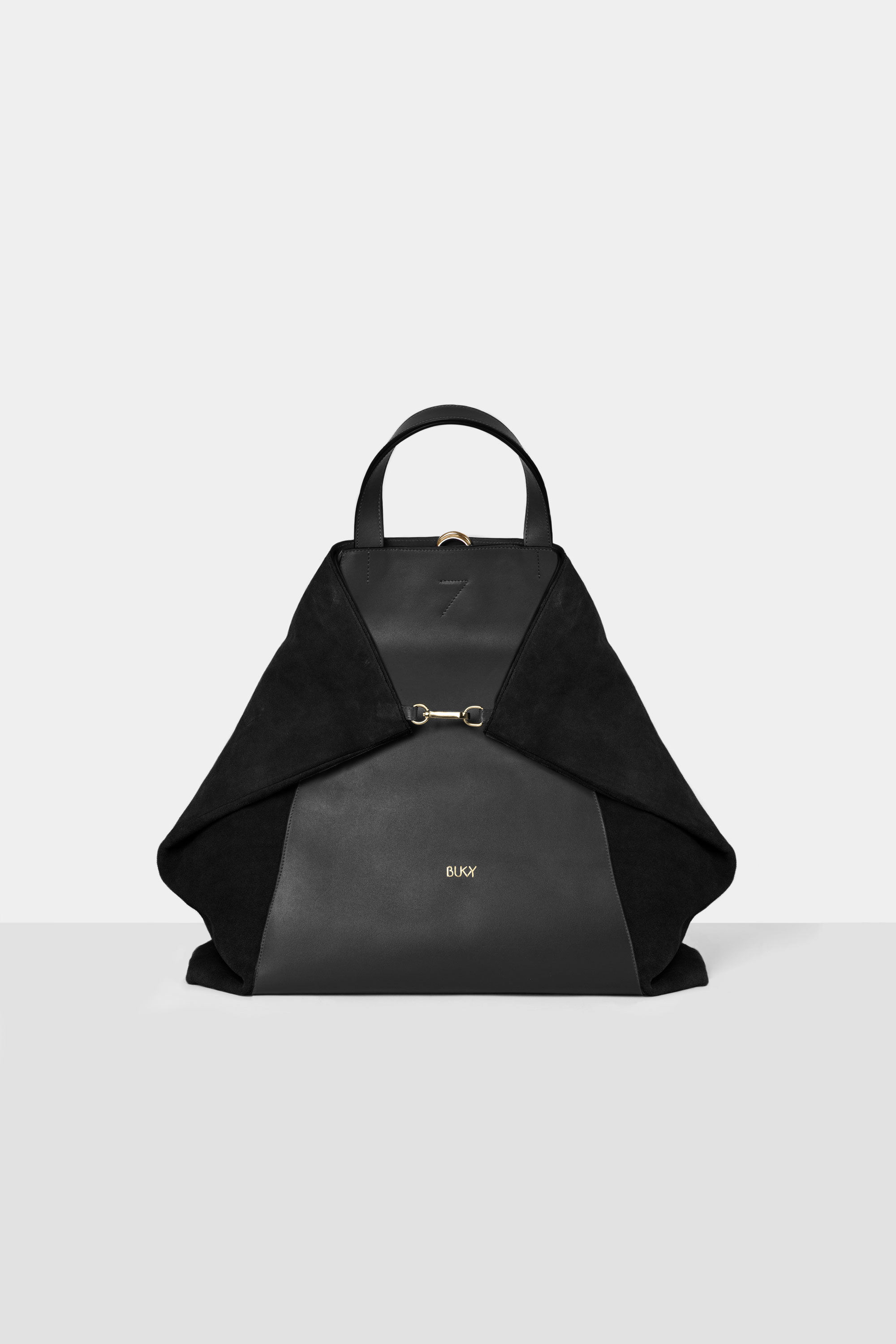 Bukvy Curie 3in1 Bag - Black with Gold Fittings