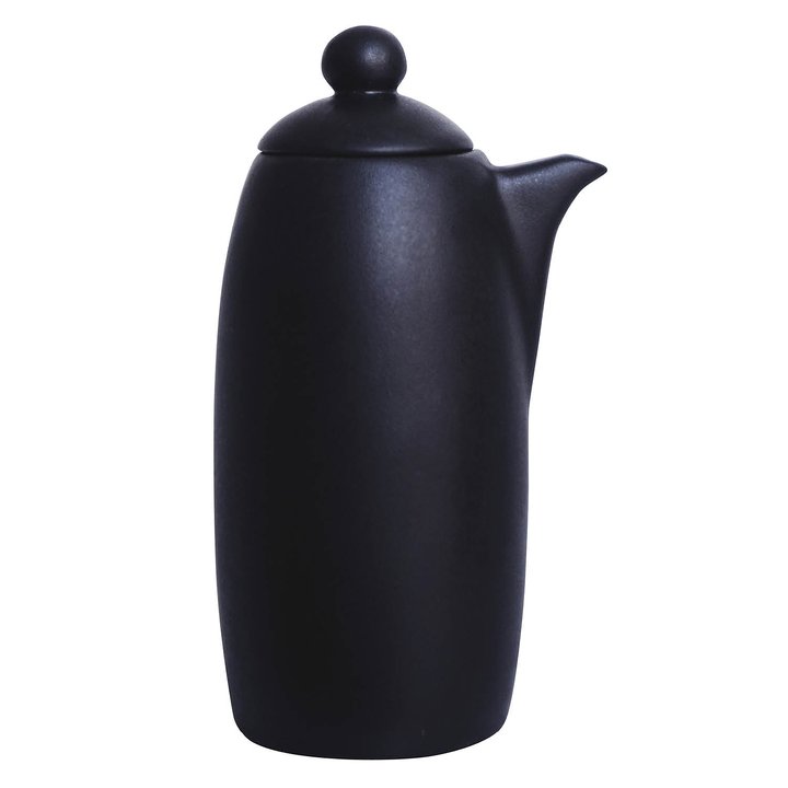 Small Pure Black Milk Ceramic Pot