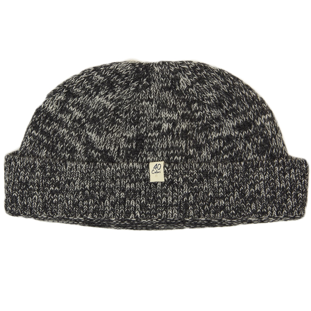 40 Colori Melange Wool & Cashmere Fisherman Beanie Hat