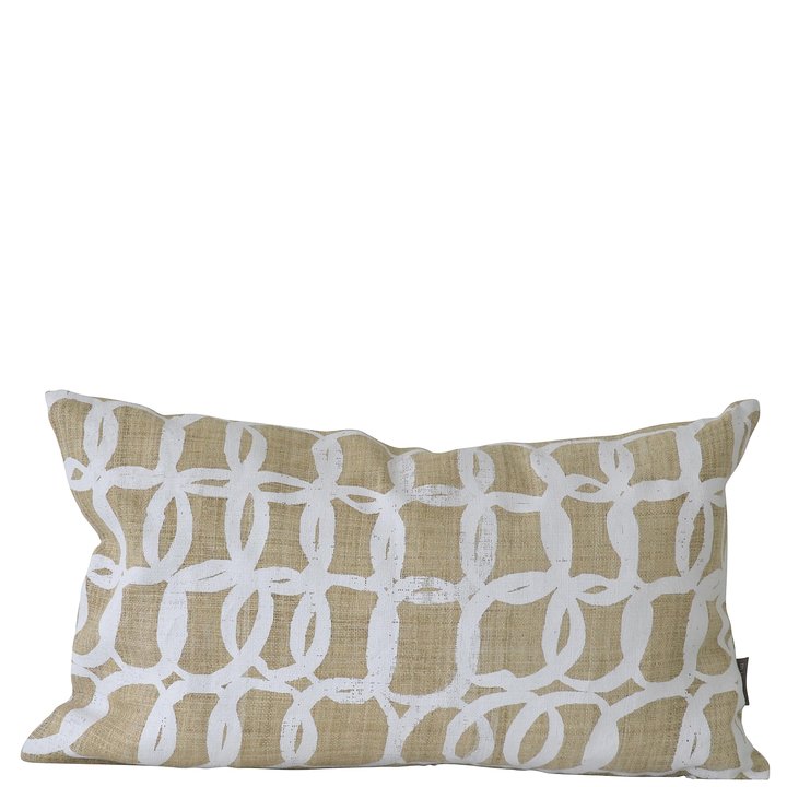 White Herd Circles Pillow 