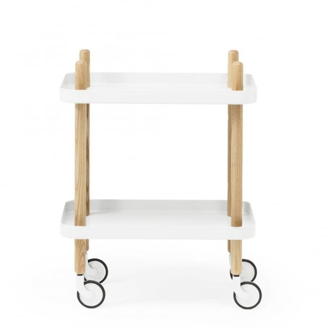 Normann Copenhagen White Block Side Table Drinks Trolley 