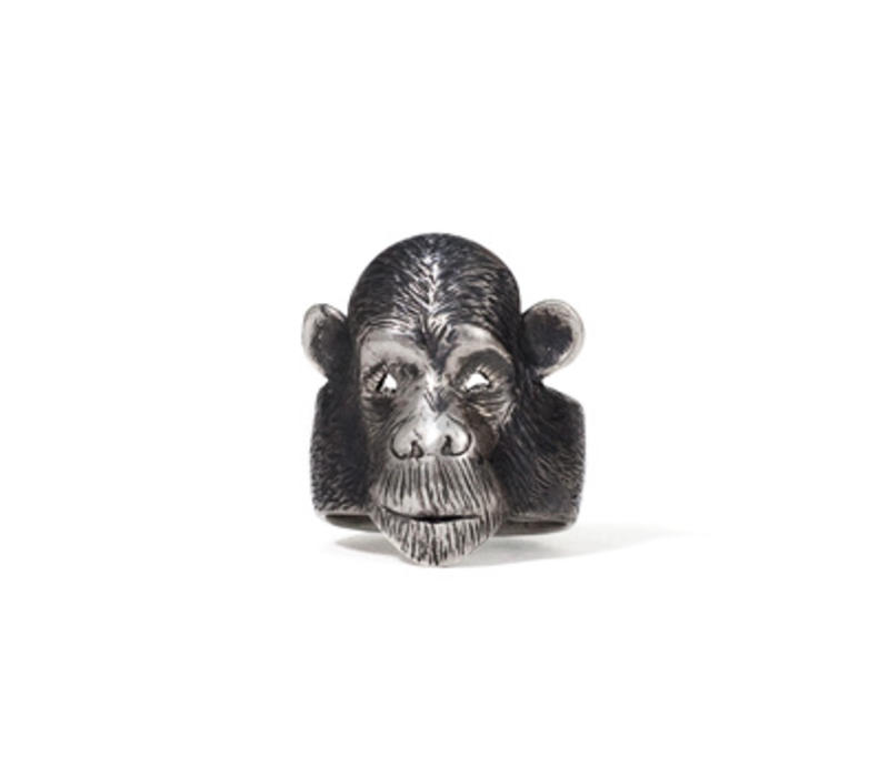 Michi Roman Sterling Silver Chimpanzee Ring