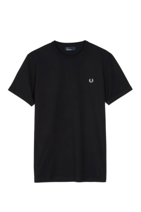 Fred Perry Black Ringer Tee 