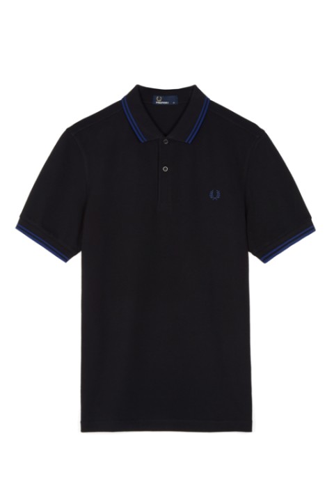 Fred Perry Black Medieval Blue M3600 Polo Shirt