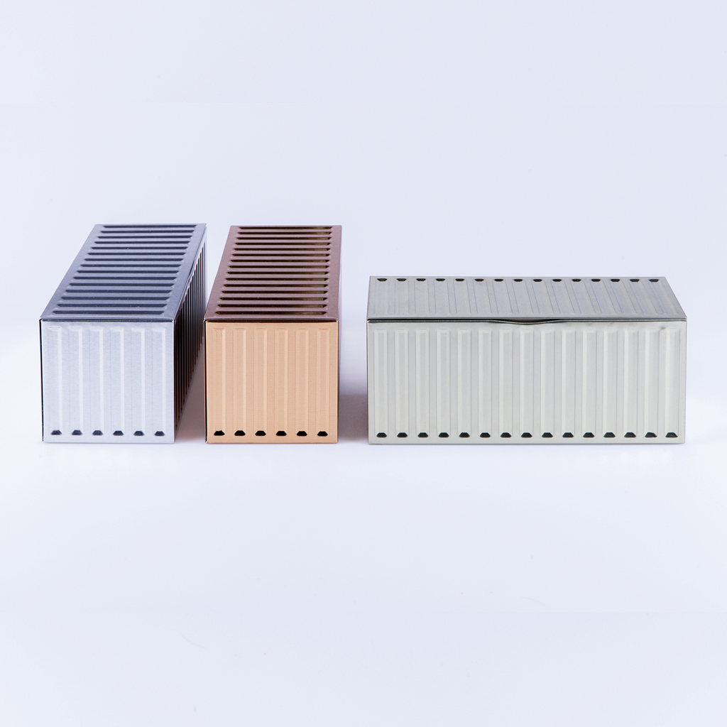 Container Boxes 3er Set DOIY Metall Dosen Gold Silber Kupfer Blech  Aufbewahrung 
