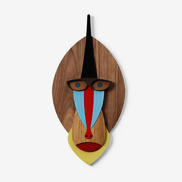 Umasqu The Mandrill Wooden Animal Head Small Mask