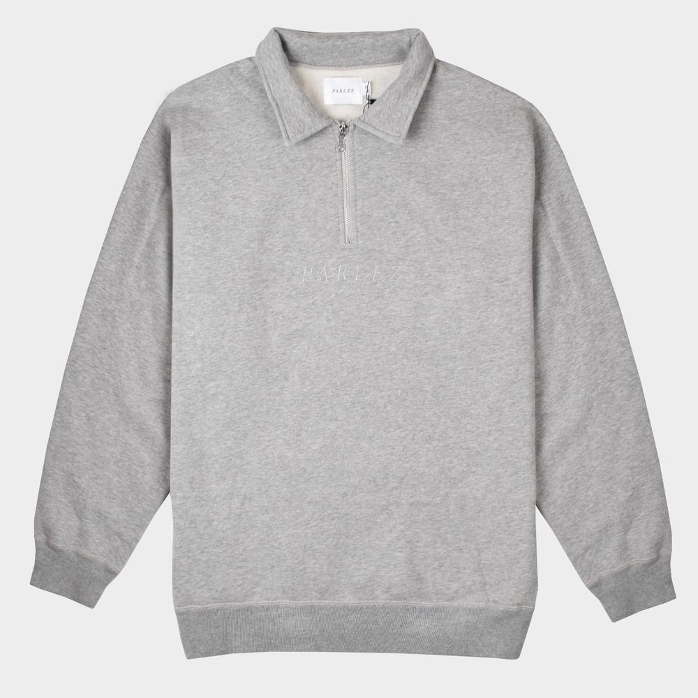 Parlez Heather Grey Tonal Quarter Zip 