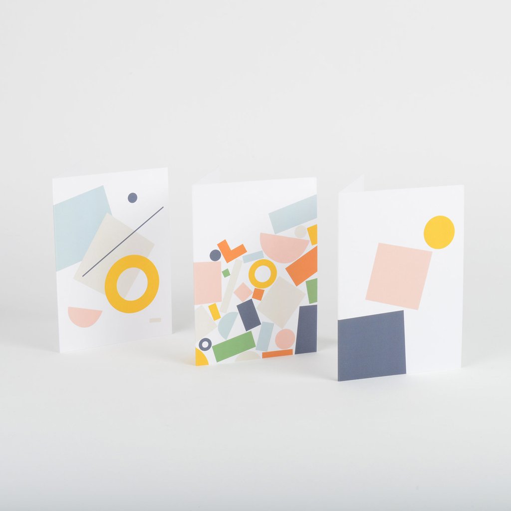 Tom Pigeon  Set Of Balance Geometric Greeting Cards