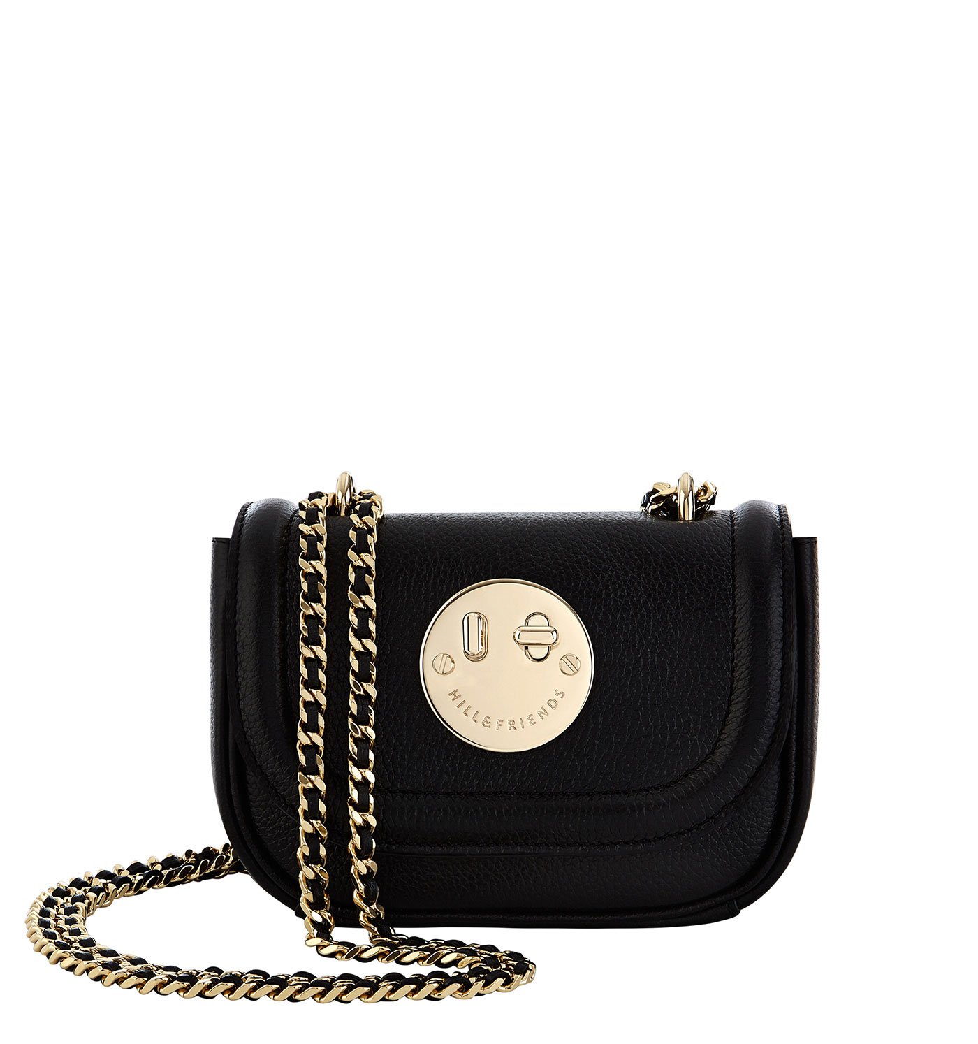 Hill & Friends Black Liquorice Happy Tweency Chain Bag